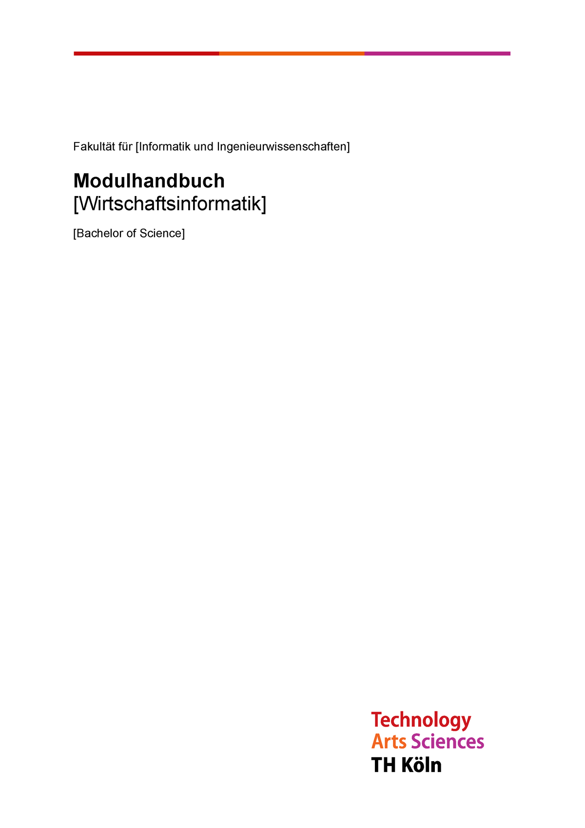 Modulhandbuch Wirtschaftsinformatik - Fakultät Für [Informatik Und ...