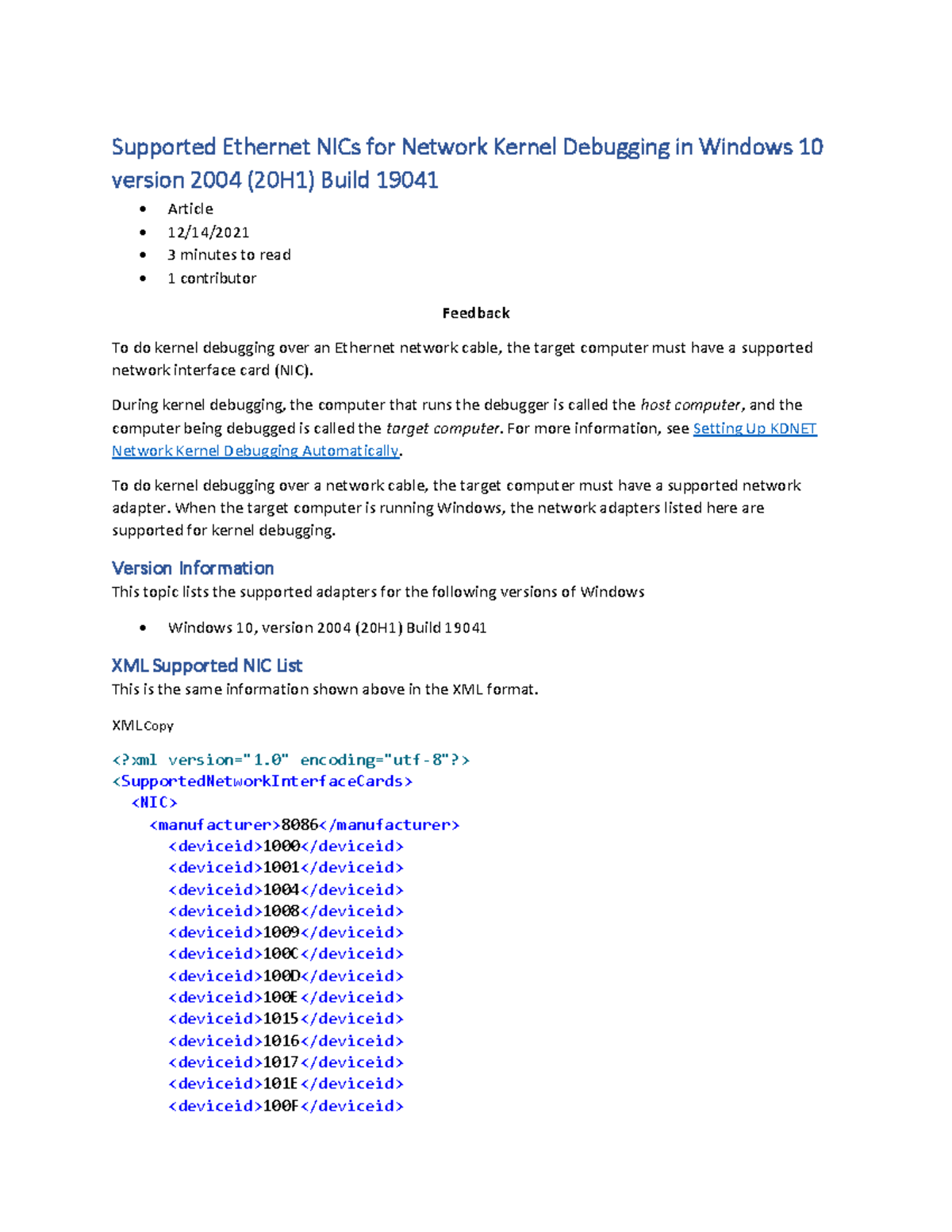 Document 33 (47) Bob Supported NICs for Network Kernel