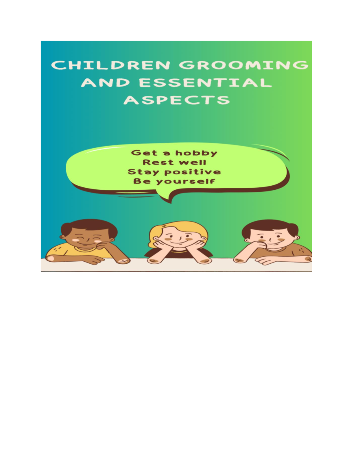 Child grooming - 1. Introduction: Child grooming is an essential aspect ...