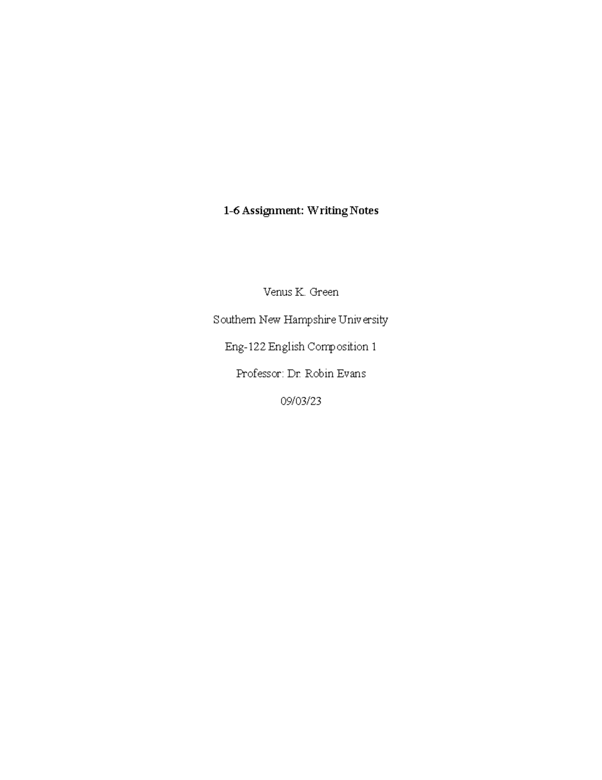 1 6 assignment writing notes rethinking work