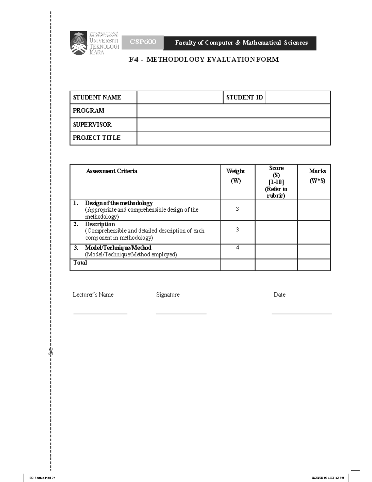 F4-Methodology - form needed for FYP - EC Forms 71 8/28/2015 4:23:42 PM ...