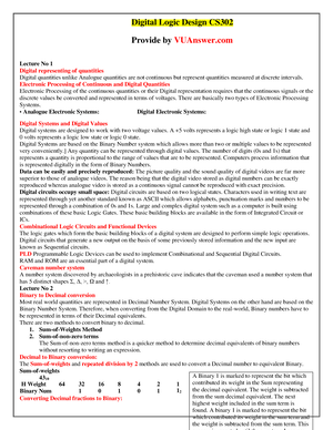 [Solved] What Type Cs302 Practical Paper - Digital Logic And Design ...