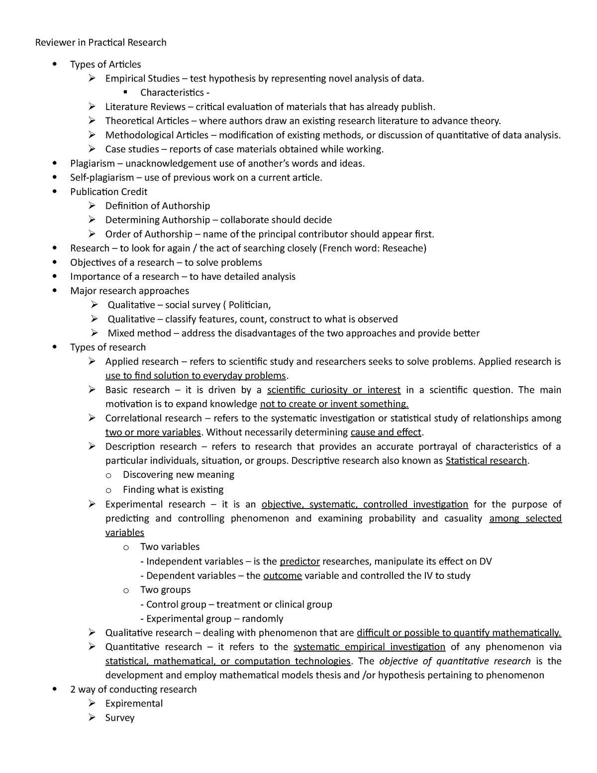 Reviewer in Practical Research - Characteristics - Literature Reviews ...