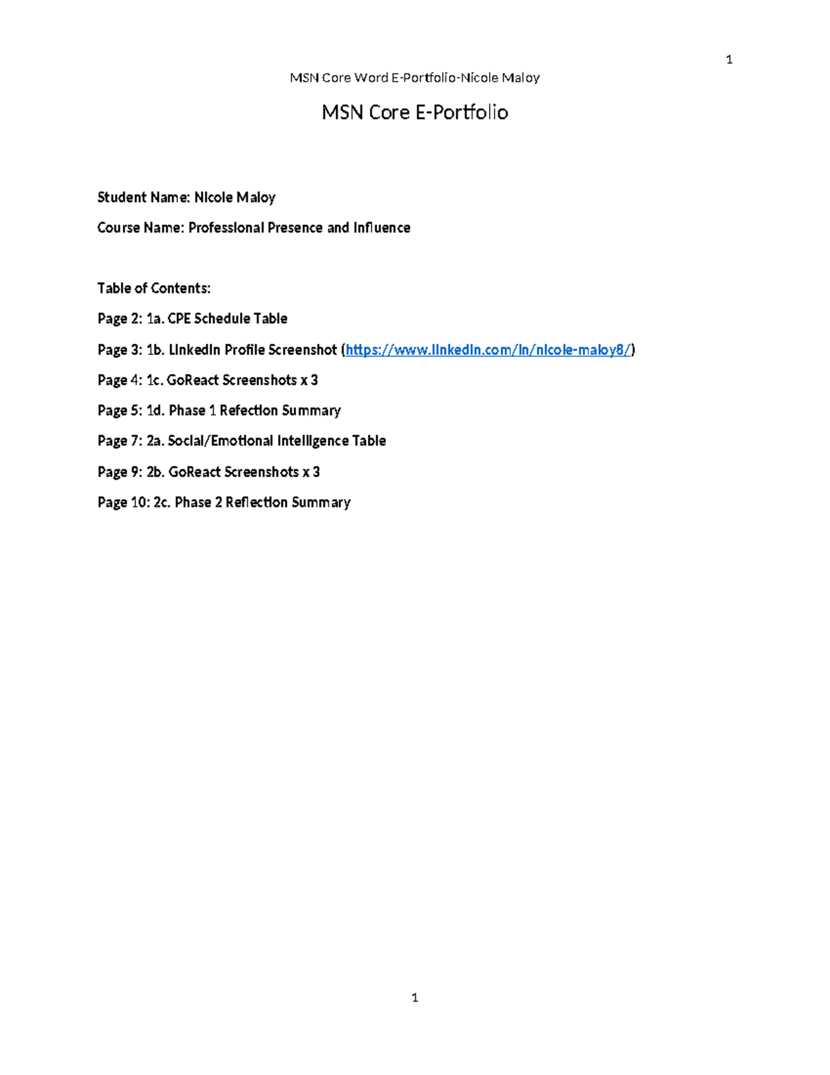 D024 CPE Portfolio - MSN Core Word E-Portfolio-Nicole Maloy MSN Core E ...