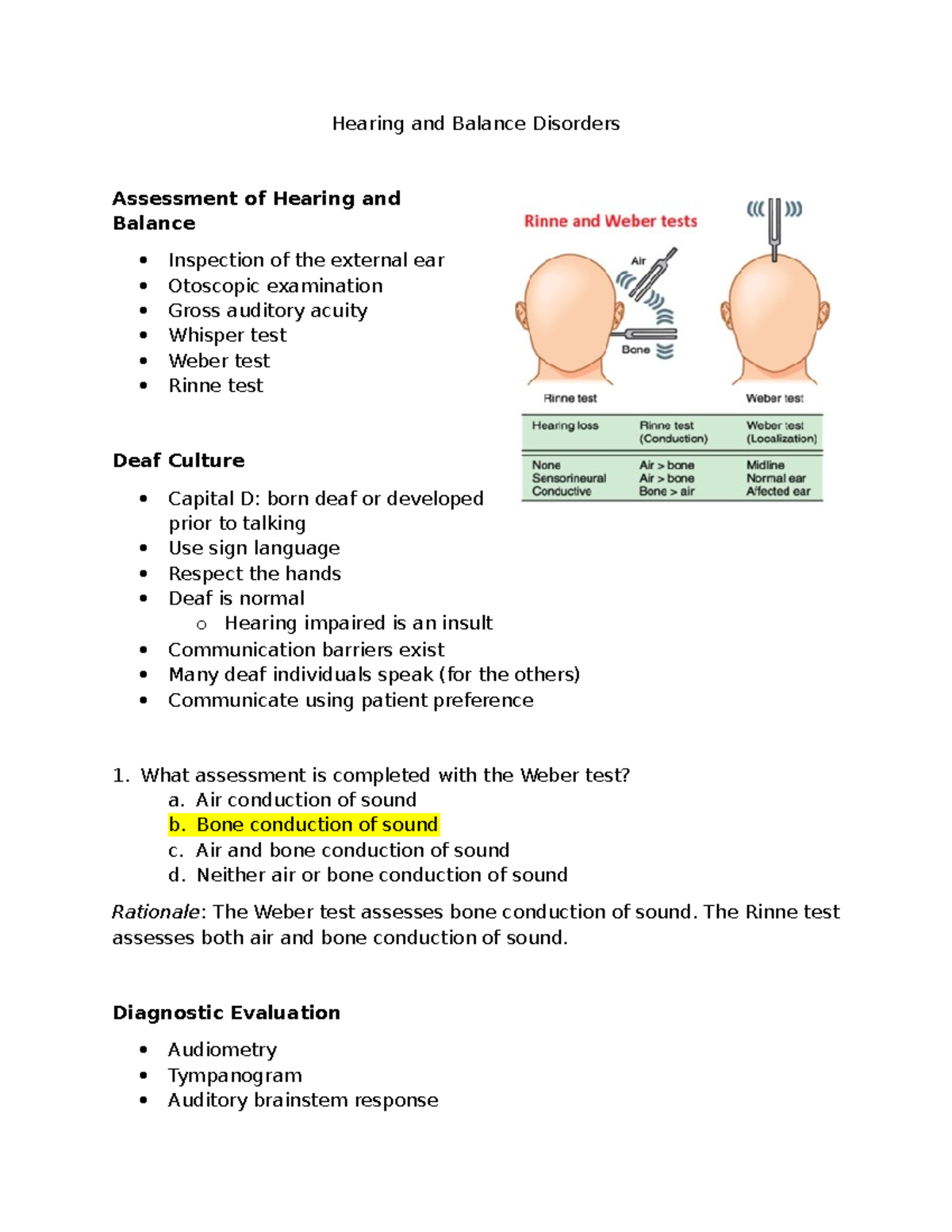 Hearing and Balance Disorders - Hearing and Balance Disorders ...