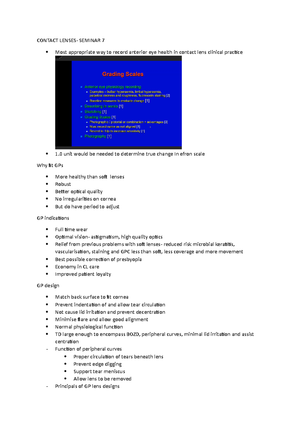 Contact Lenses Seminar 7 CONTACT LENSES SEMINAR 7 Most appropriate