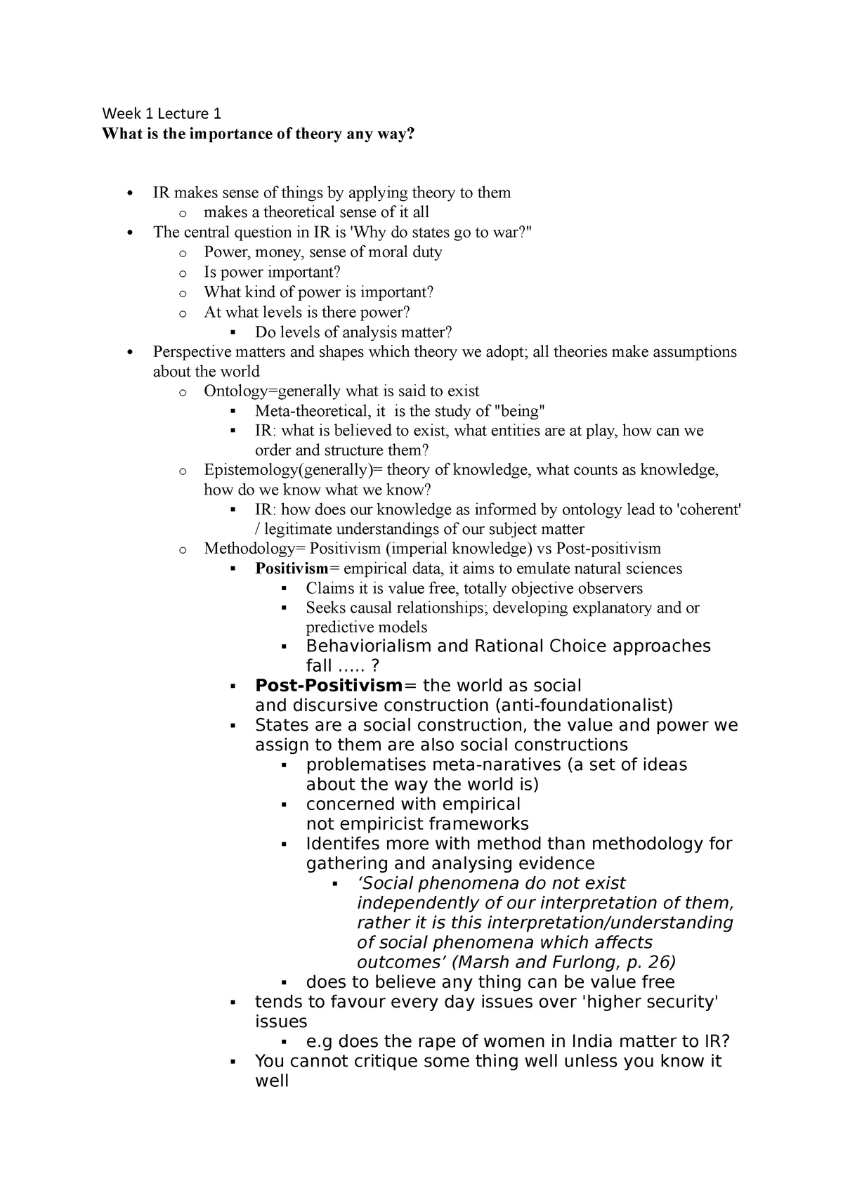 IR2005 Week 1-10 Lecture Notes - Week 1 Lecture 1 What Is The ...