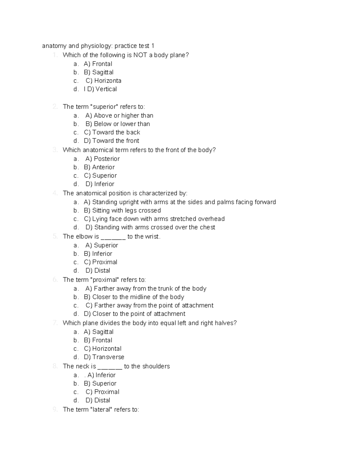 HUMAN ANATOMY AND PHYSIOLOGY PRACTICE TESTS visual data 7