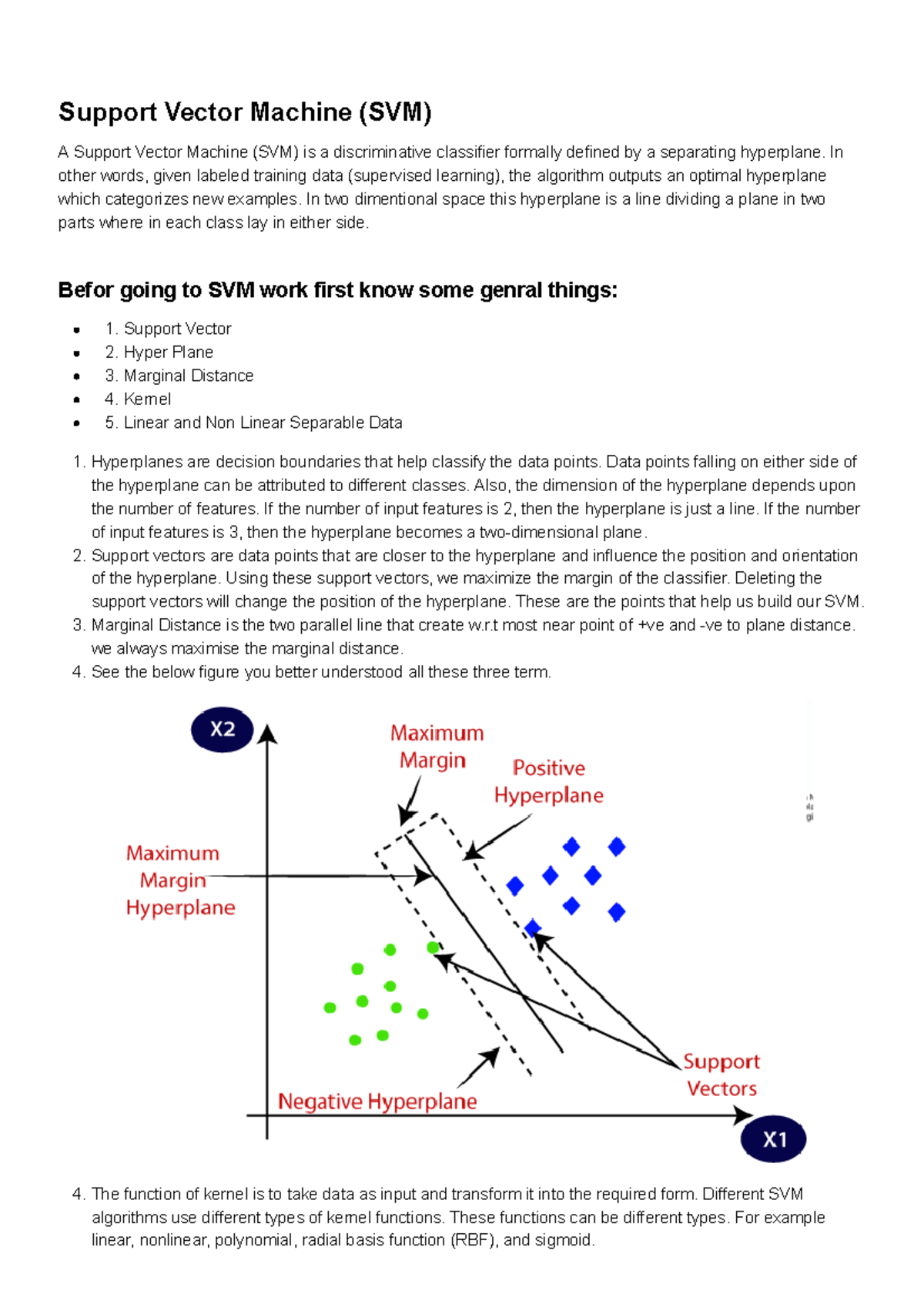 06 support vector machine - Support Vector Machine (SVM) A Support ...