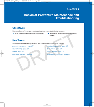 Preventive maintenance computer organization and applications