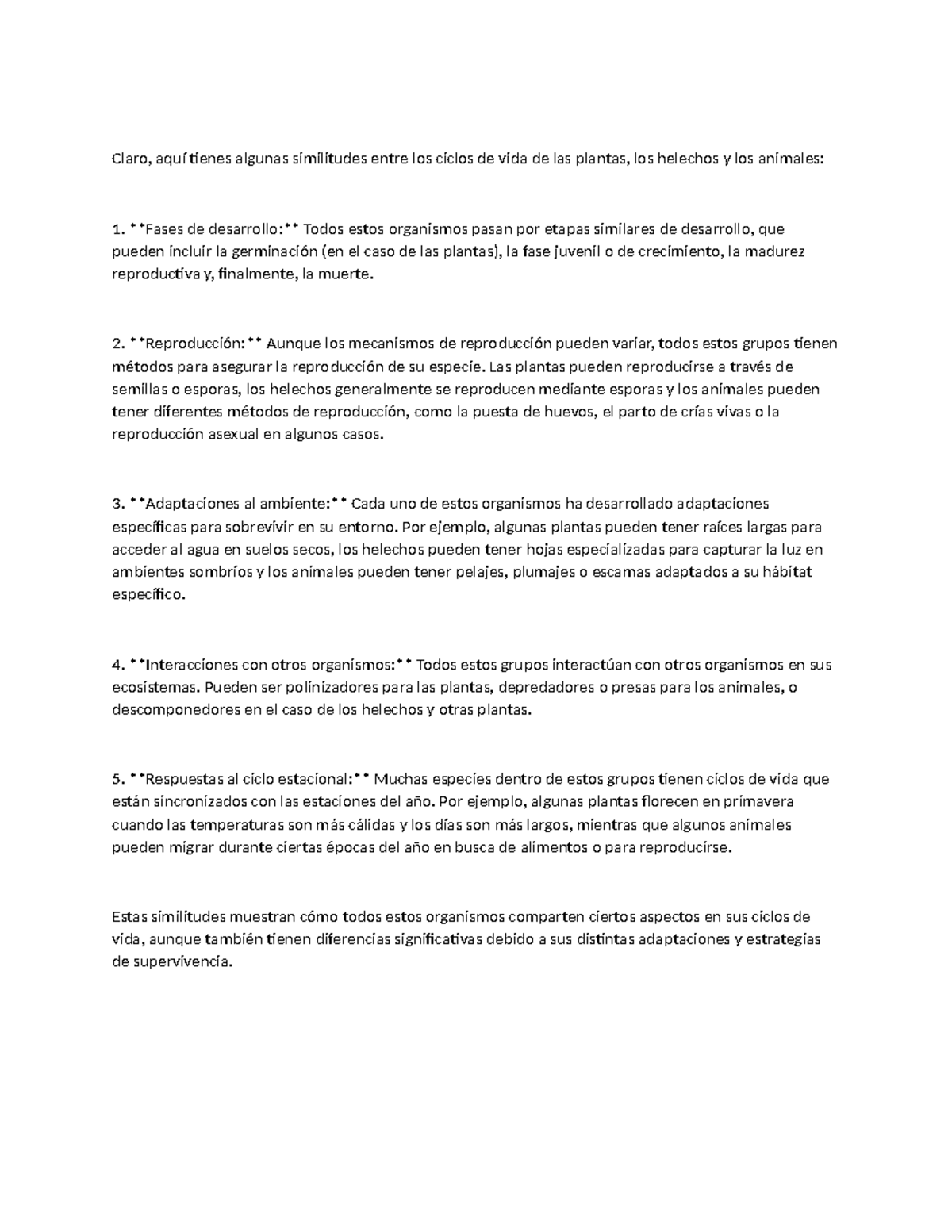 Cienc IAS Naturales - Claro, aquí tienes algunas similitudes entre los ...