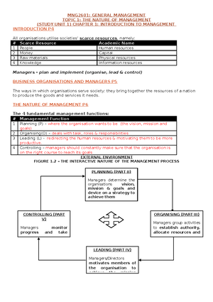 MNO2601 Lesson 2 - MNO2601 - Studocu