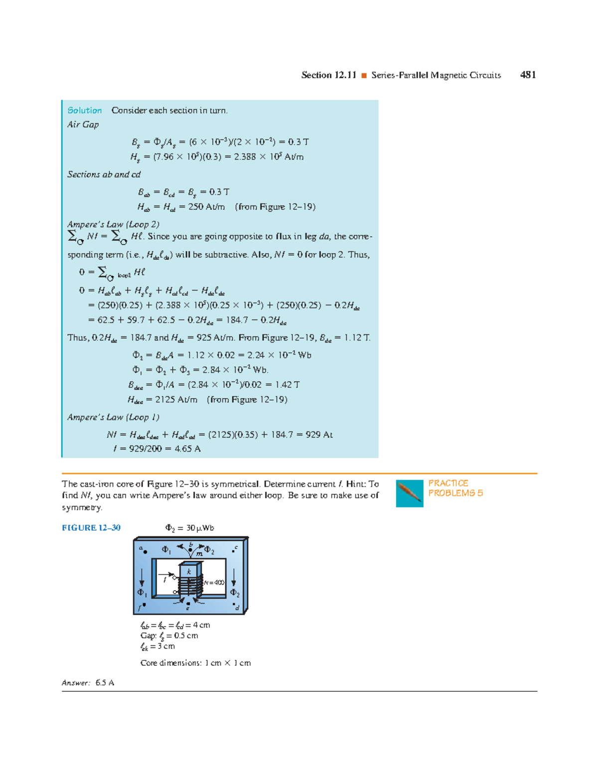 Circuit Analysis (37) - Answer: 6 A Section 12 Series-Parallel Magnetic ...