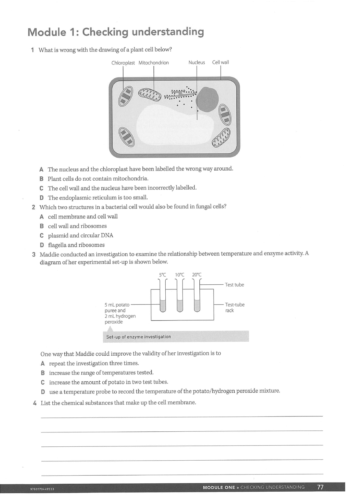 Module 1 Biology Questions - Studocu