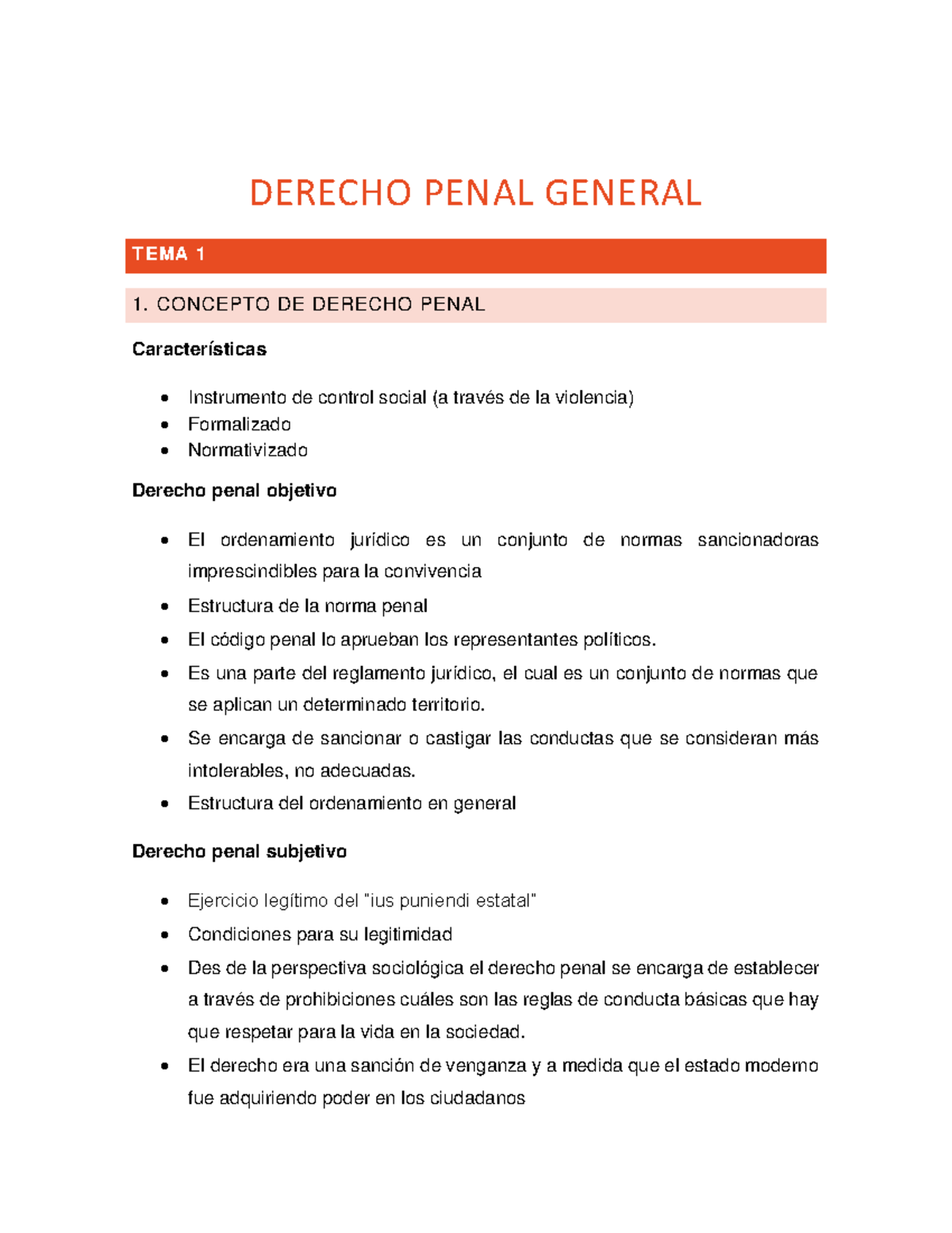 T 123 Tema 1 2 Y 3 De Derecho Penal General Derecho Penal General Tema 1 1 Concepto De 6155