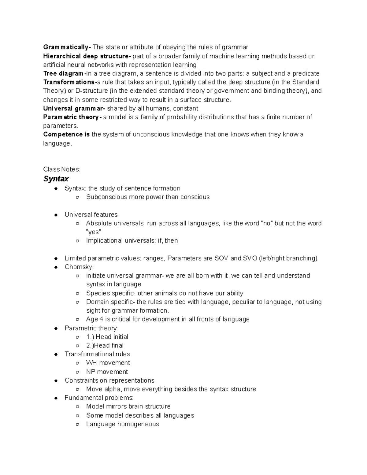 Syntax - Grammatically- The state or attribute of obeying the rules of ...