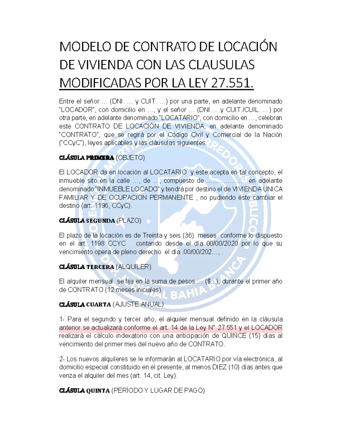 Se Puede Pagar Un Año Entero De Alquiler 𝐌𝐎𝐃𝐄𝐋𝐎 𝐃𝐄 𝐂𝐎𝐍𝐓𝐑𝐀𝐓𝐎 colegio - Warning: TT: undefined  function: 32 MODELO DE CONTRATO DE LOCACIÓN DE - StuDocu