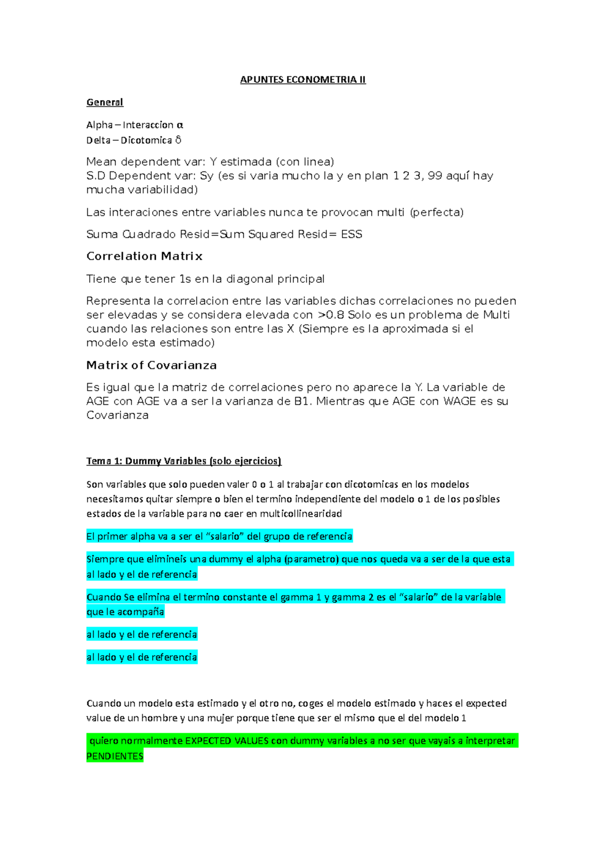 TEMA 1 ECONOMETRIA - APUNTES ECONOMETRIA II General Alpha – Interaccion ...