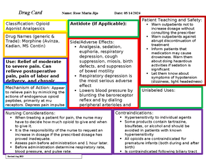 Drug card 5 - none - Drug Card Name Rose Tip Date Classification ...