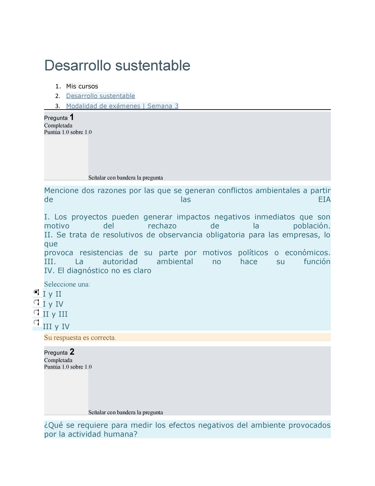 Exam 3 Semana Desarrollo Sustentable - Desarrollo Sustentable Mis ...