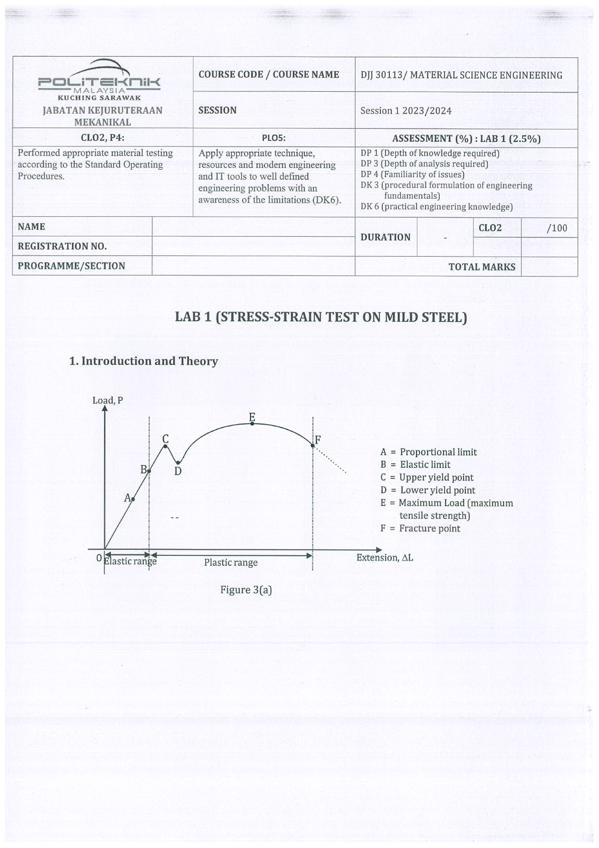 Lab 1 - Aaaaaaaa - Mechanical Component And Maintenance - Studocu