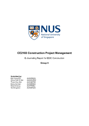 SIA Building Contract 2006 - CE2183 - Studocu