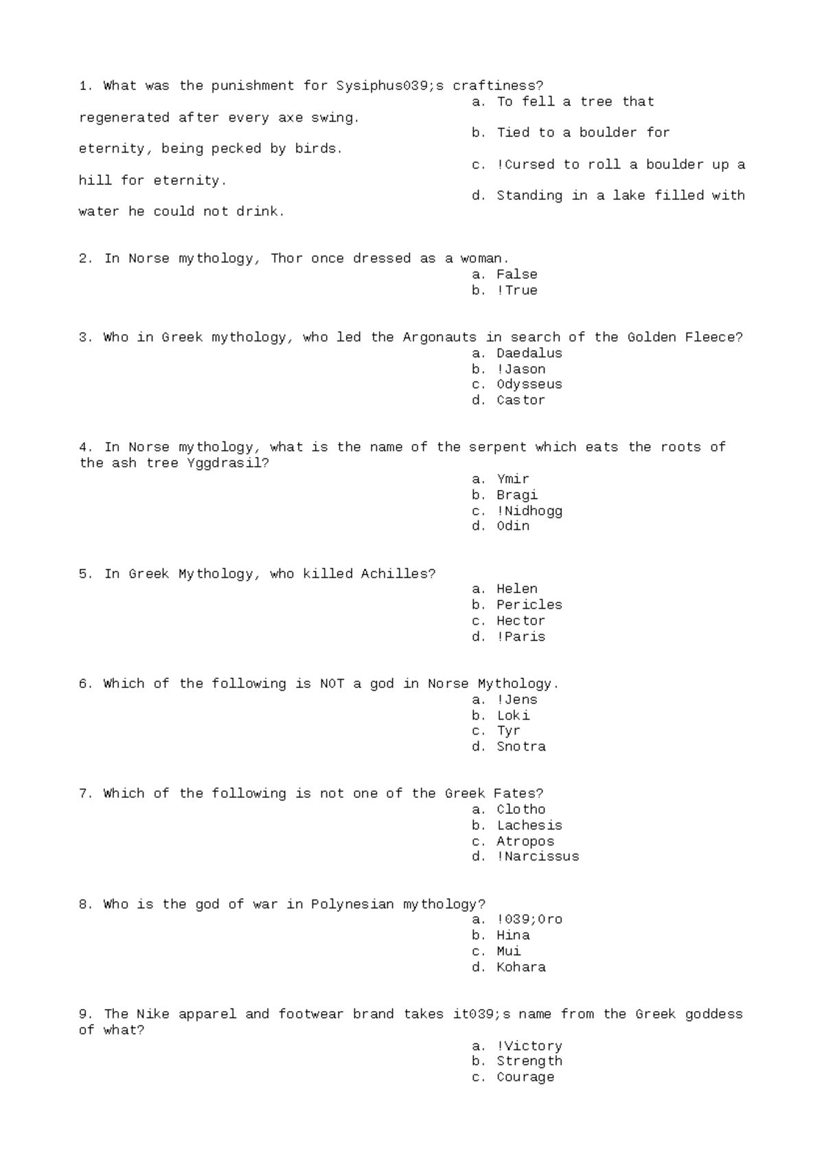 MU155 Lab 6 - What was the punishment for Sysiphus039;s craftiness? a ...