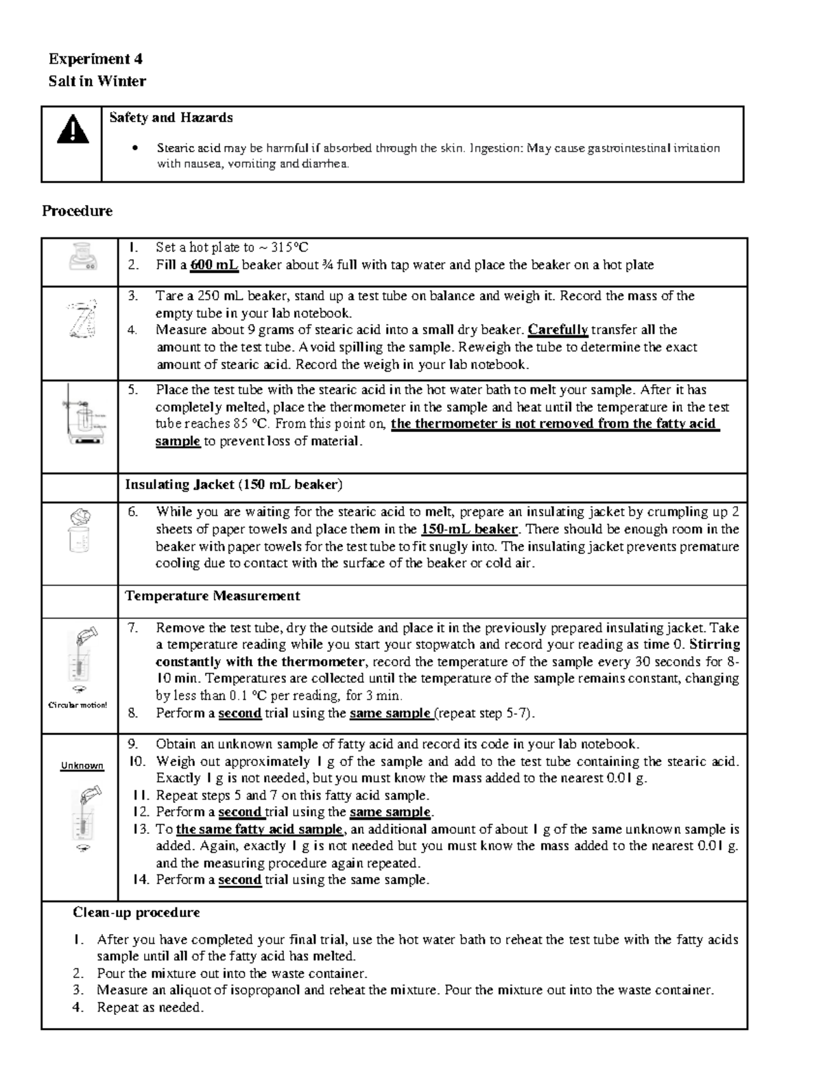 Microsoft Word - Experiment 9 procedure for students - Experiment 4 ...