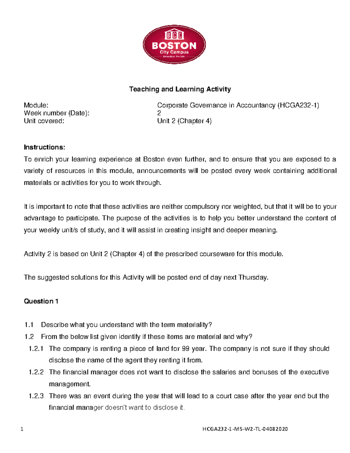 Unit2 - Chapter 4- Act1 (Week2) - 1 HCGA232-1-MS-W2-TL- Module ...