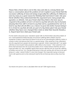 Philosophy Argumentative Paper - PHIL 101 Argumentative Paper Katherine ...