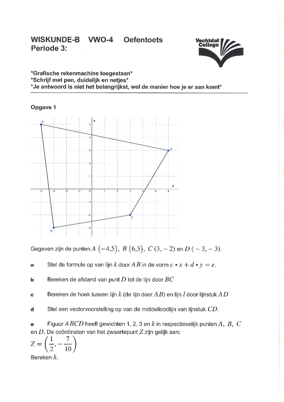 Oefentoets E - Wiskunde B - Studeersnel