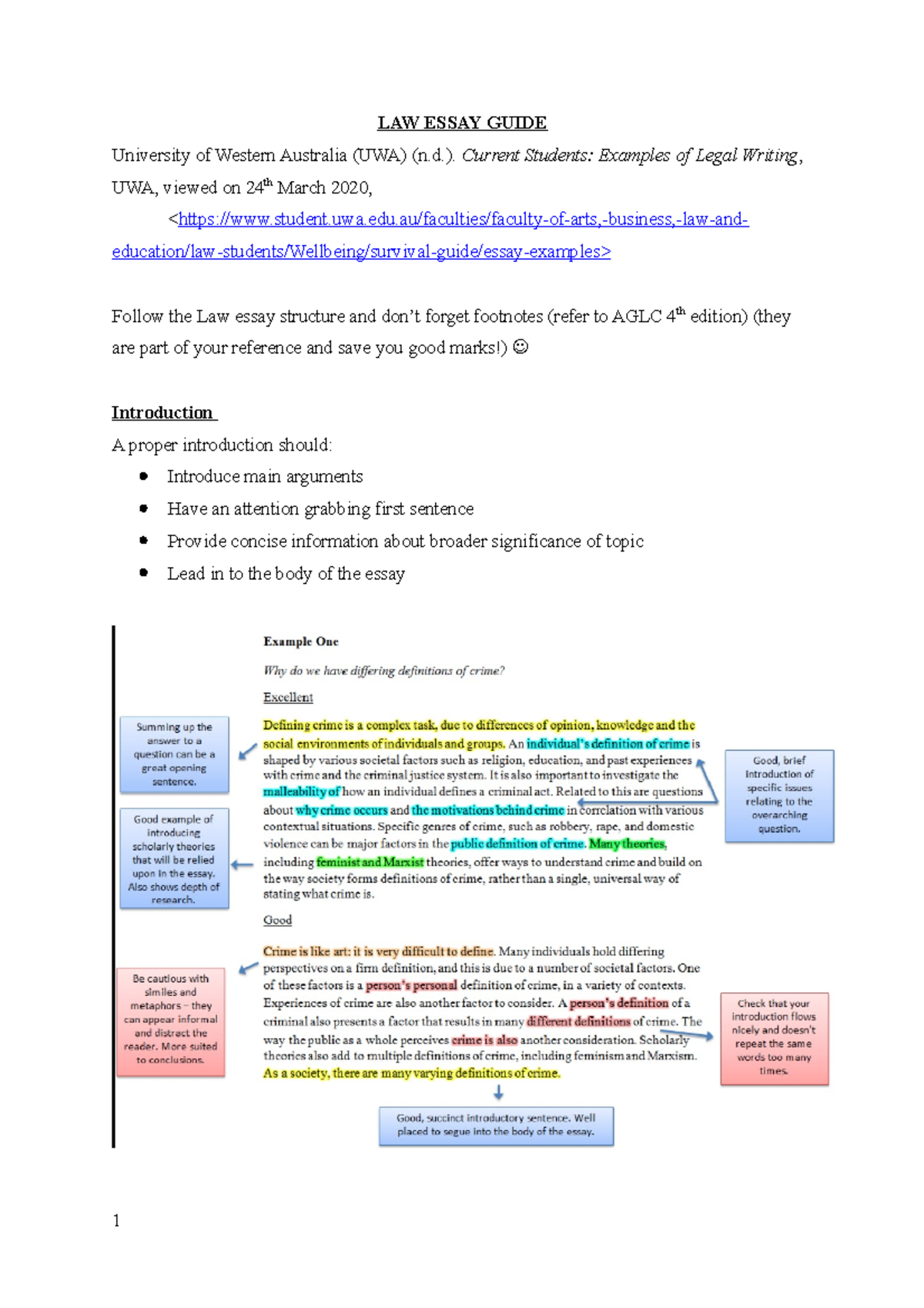 irac essay example criminal law