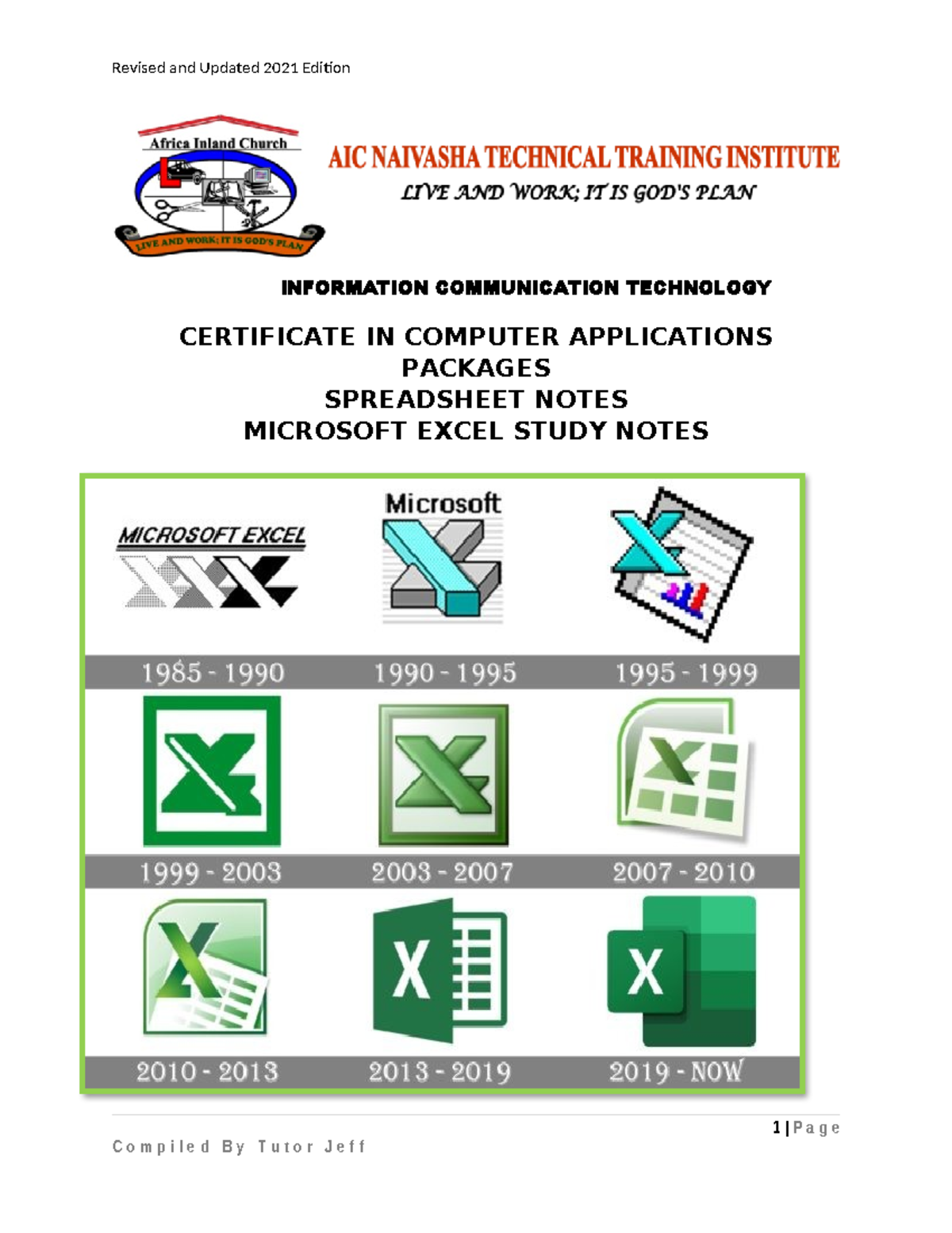 Introduction TO Spreadsheets Lockdown Notes INFORMATION COMMUNICATION