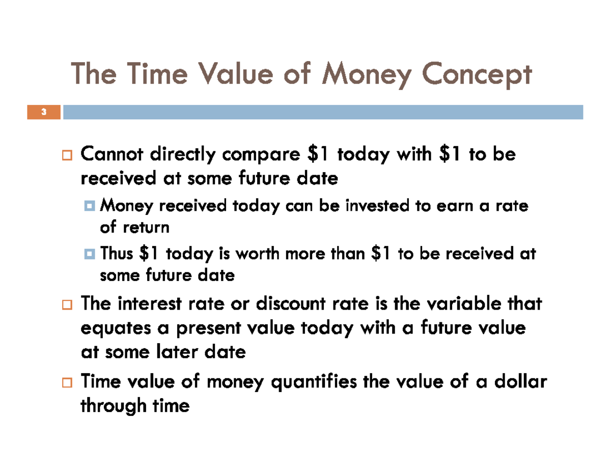 Time Value of Money - Business Finance - Global Marketing - Studocu