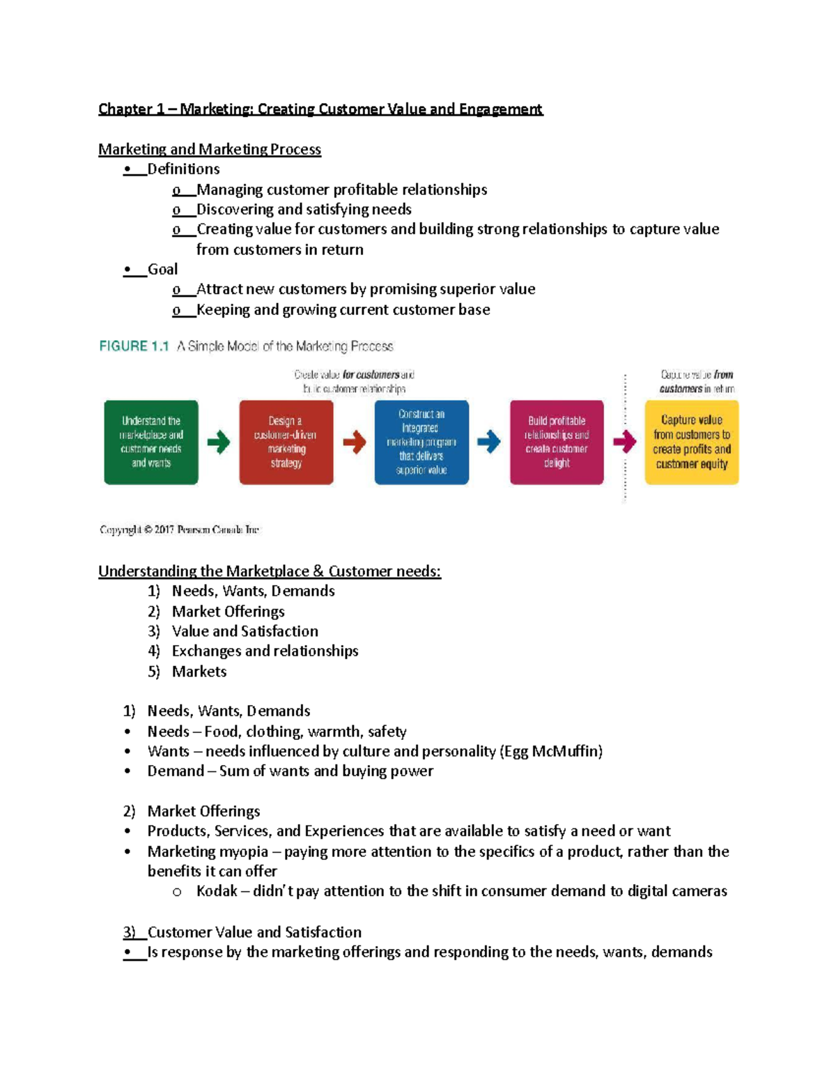 Chapter 1 part 1 - Chapter 1 – Marketing: Creating Customer Value and ...