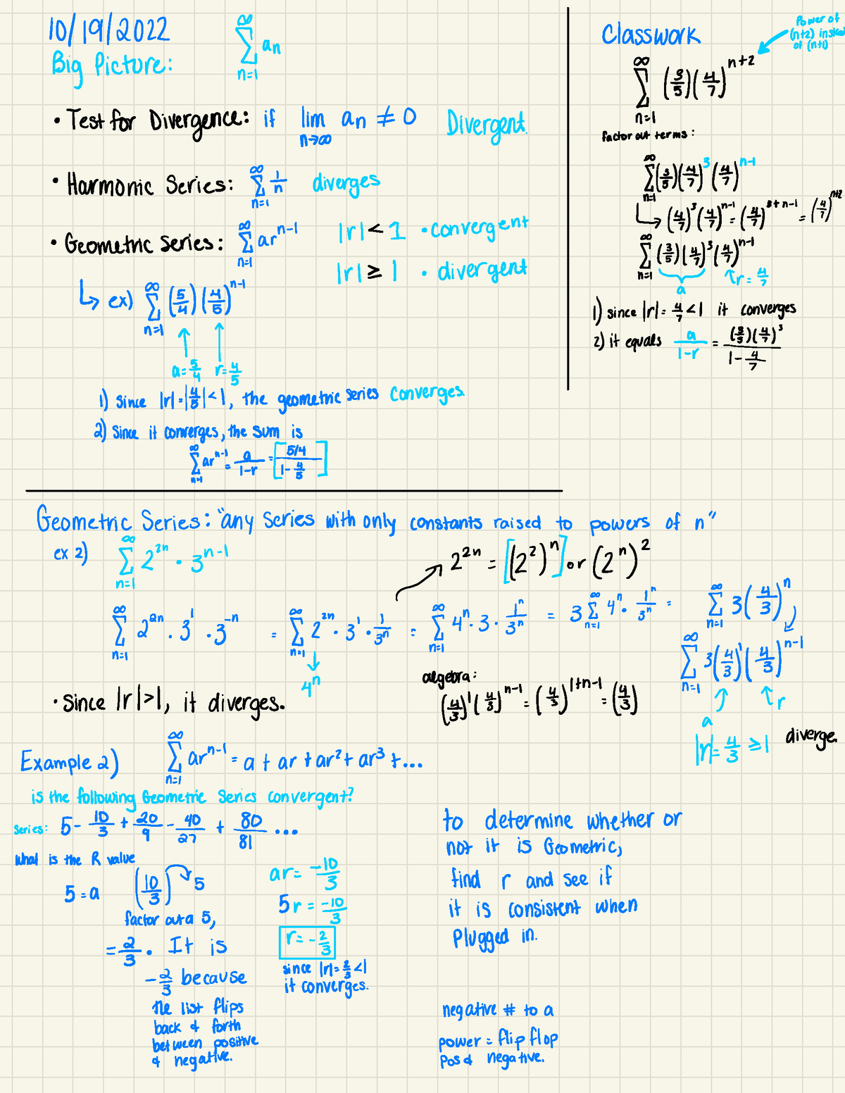 Mat128 - Dr. Battista's Calculus B Class, In-class Review Of Geometric ...