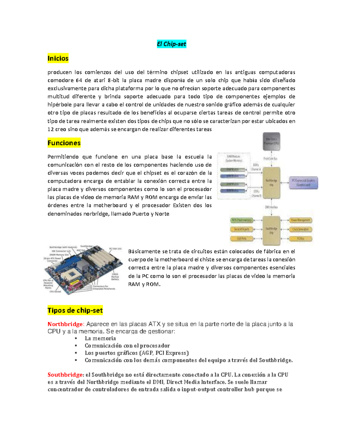 El chip-set - Investigacion de chip-set - El Chip-set Inicios producen ...