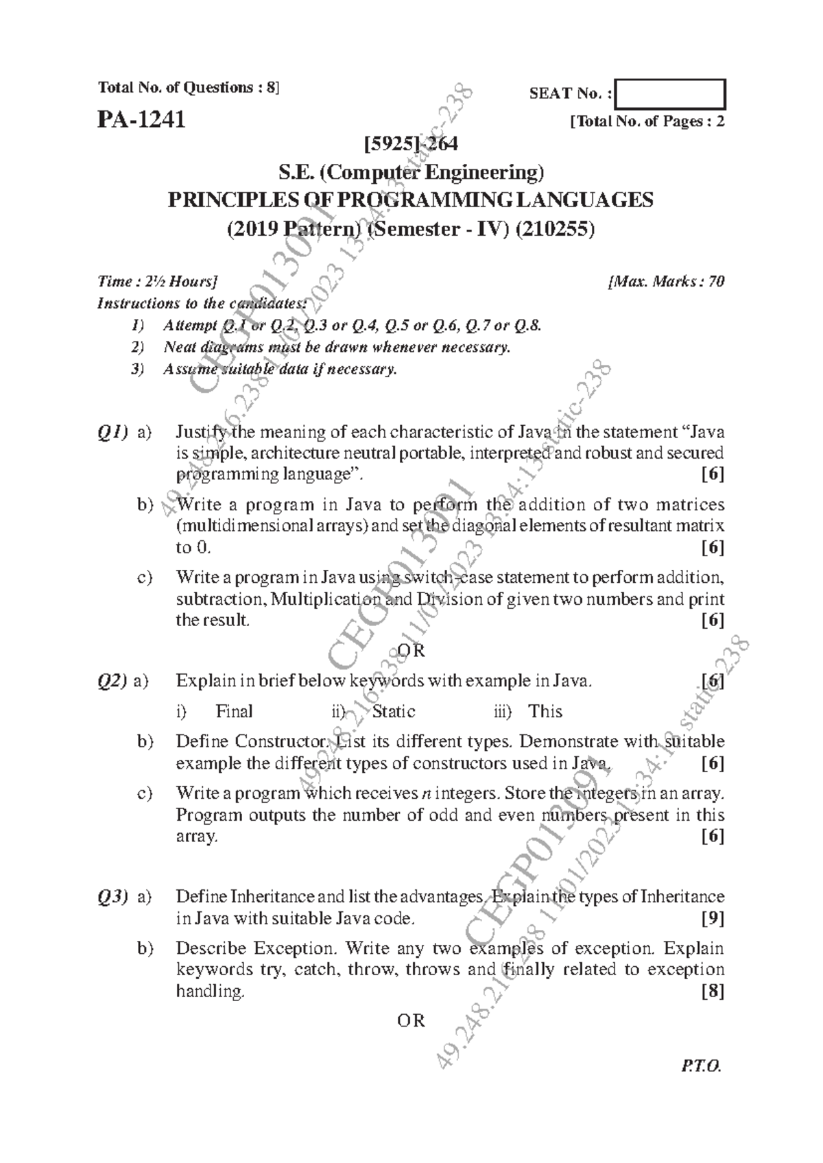 Nov Dec 2022 - PYQ - Total No. of Questions : 8] [5925]- S. (Computer ...