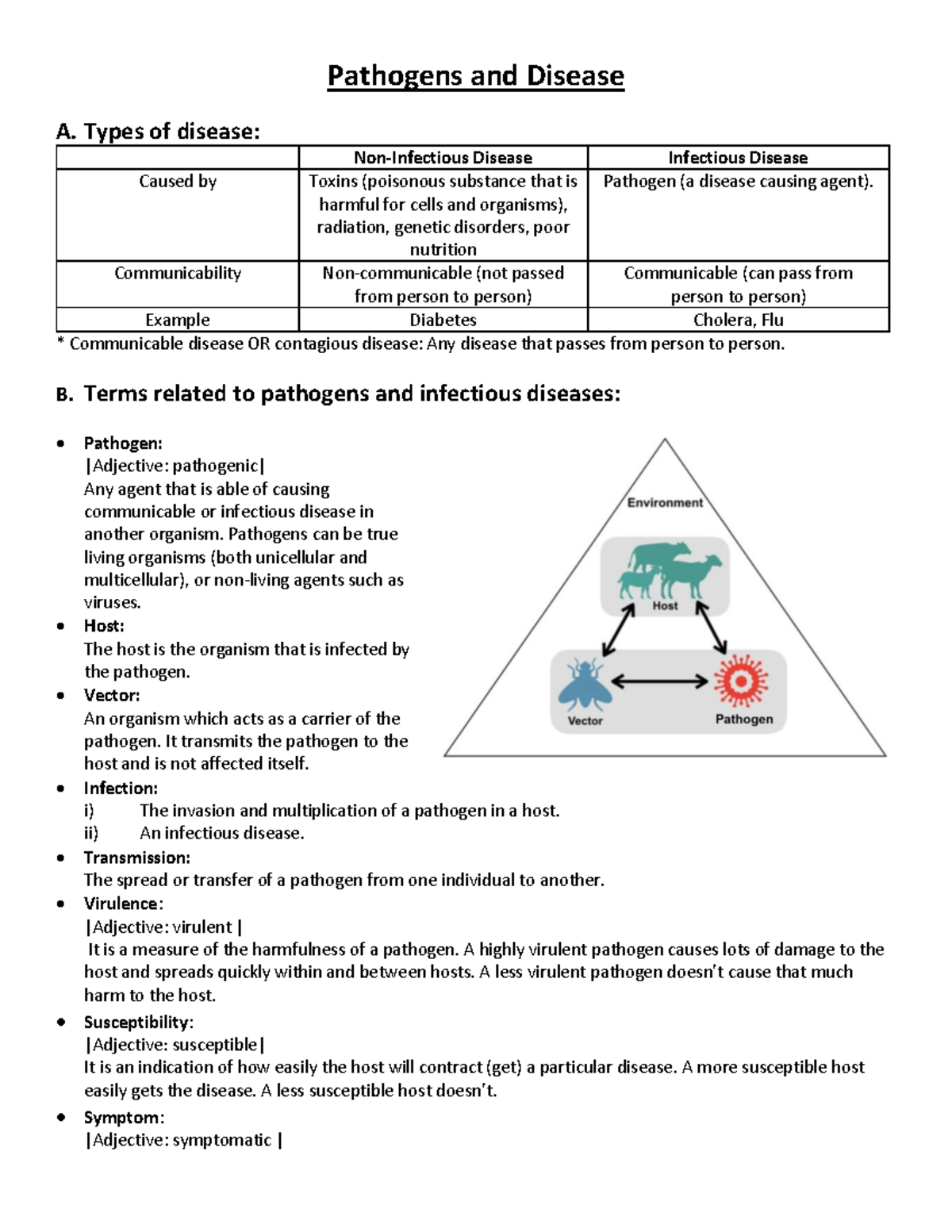 Pathogens&amp;Disease - good way to practice from the worksheet - Pathogens ...