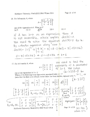 Practice Exam 1 - Math 1B03 - McMaster - Studocu