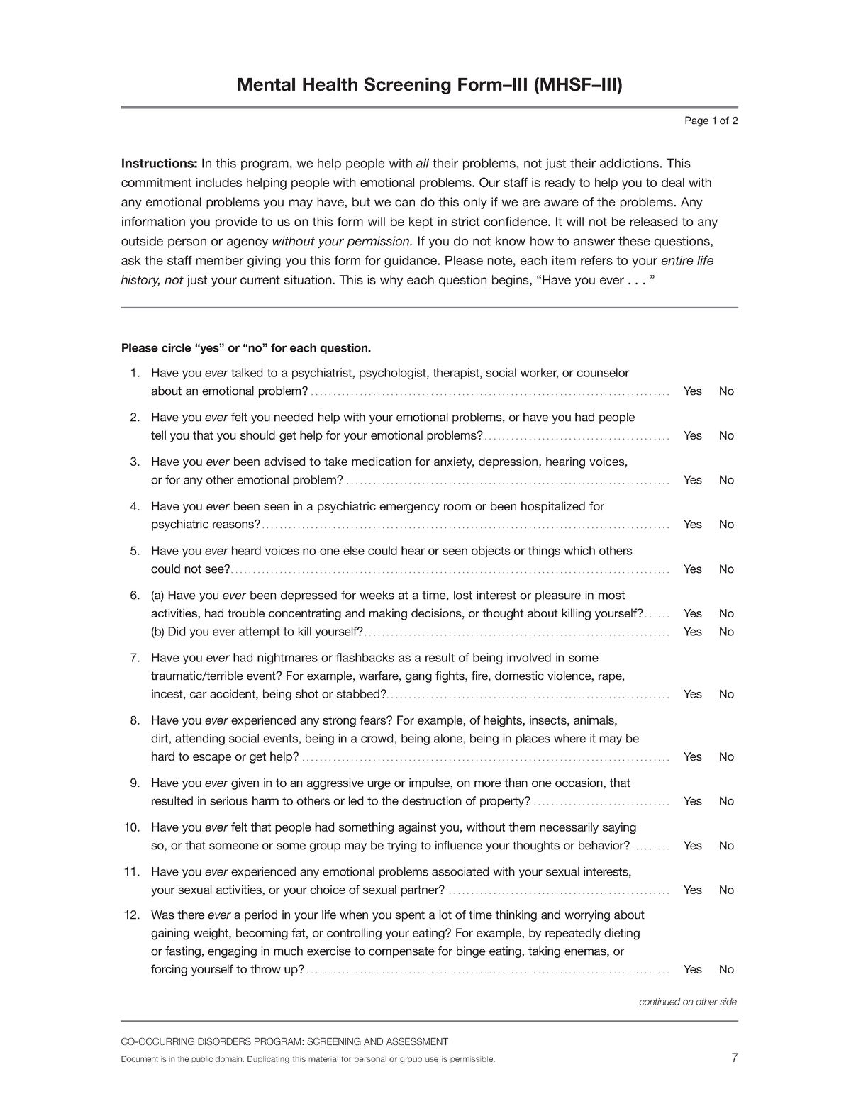 mental-health-screening-form-iii-document-is-in-the-public-domain