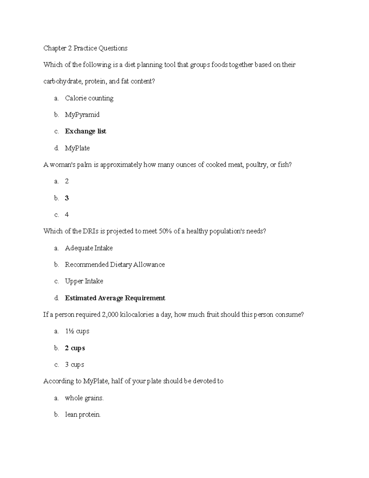 Chapter 2 Practice Questions. Chapter 2 Practice Questions. - Chapter 2 ...