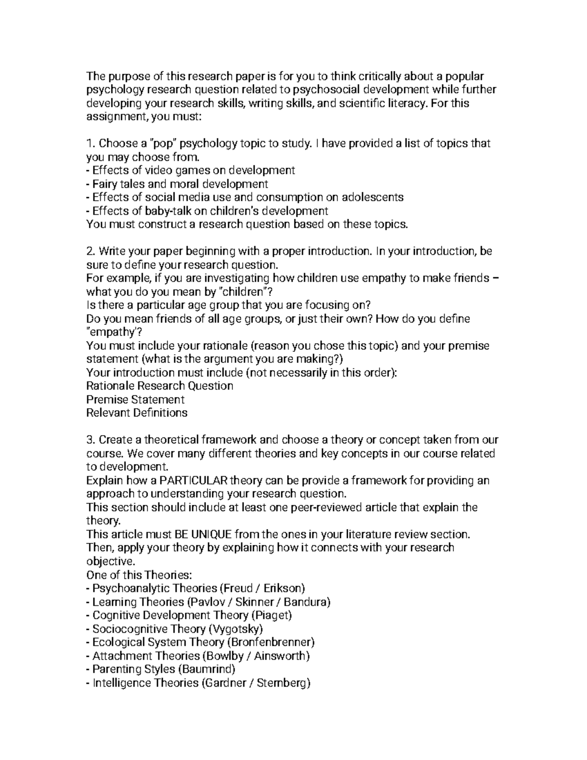 Consigne PSYC 333 Research Paper - The purpose of this research paper ...