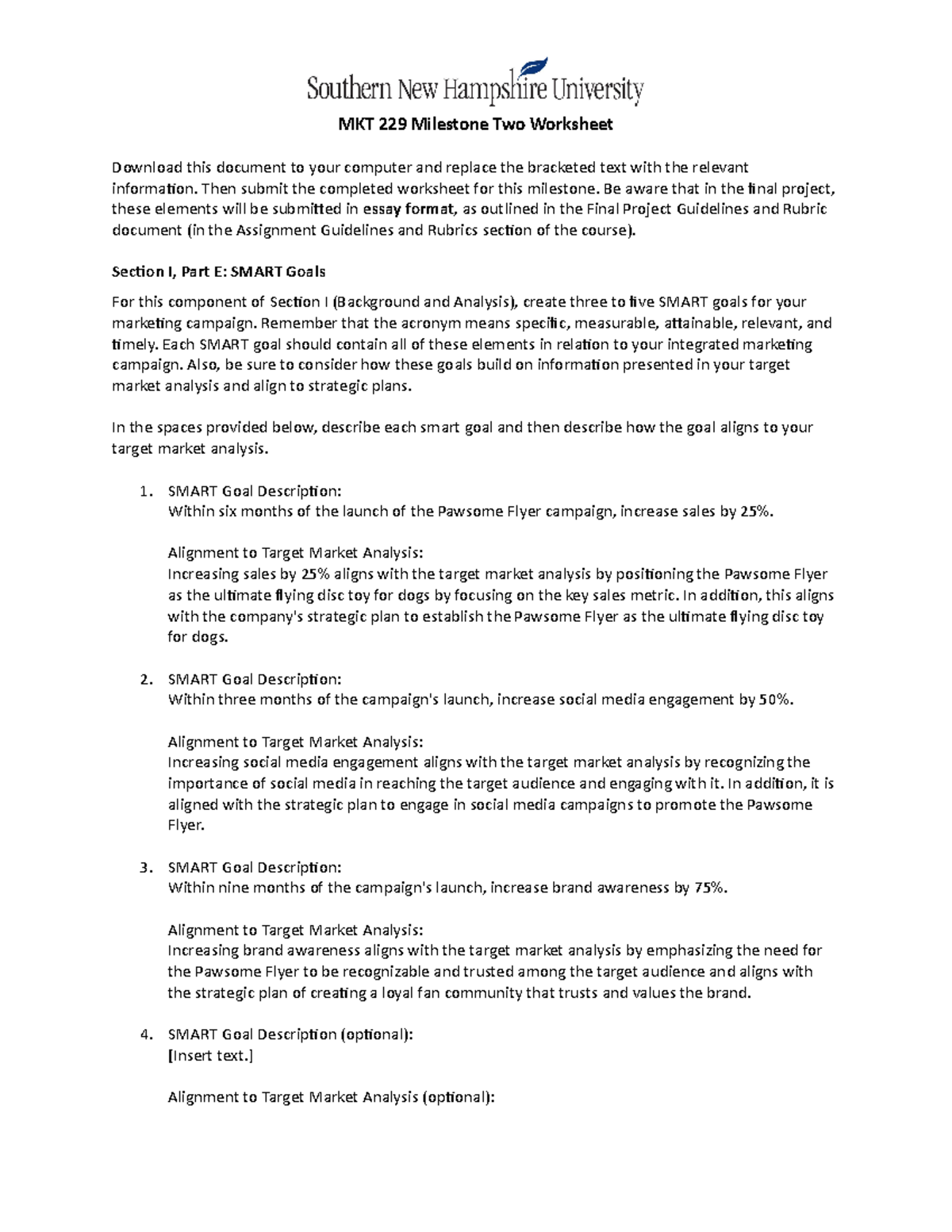 MKT 229 Milestone Two Worksheet - MKT 229 Milestone Two Worksheet ...