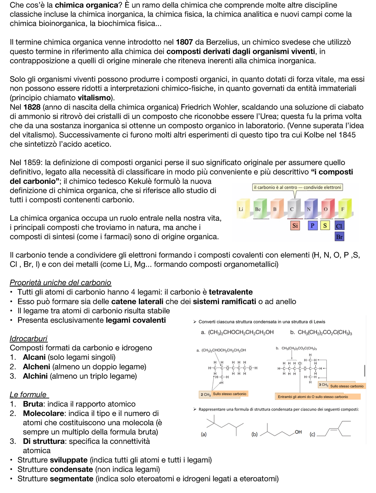 Appunti Chimica Organica - Che Cos’è La Chimica Organica? È Un Ramo ...
