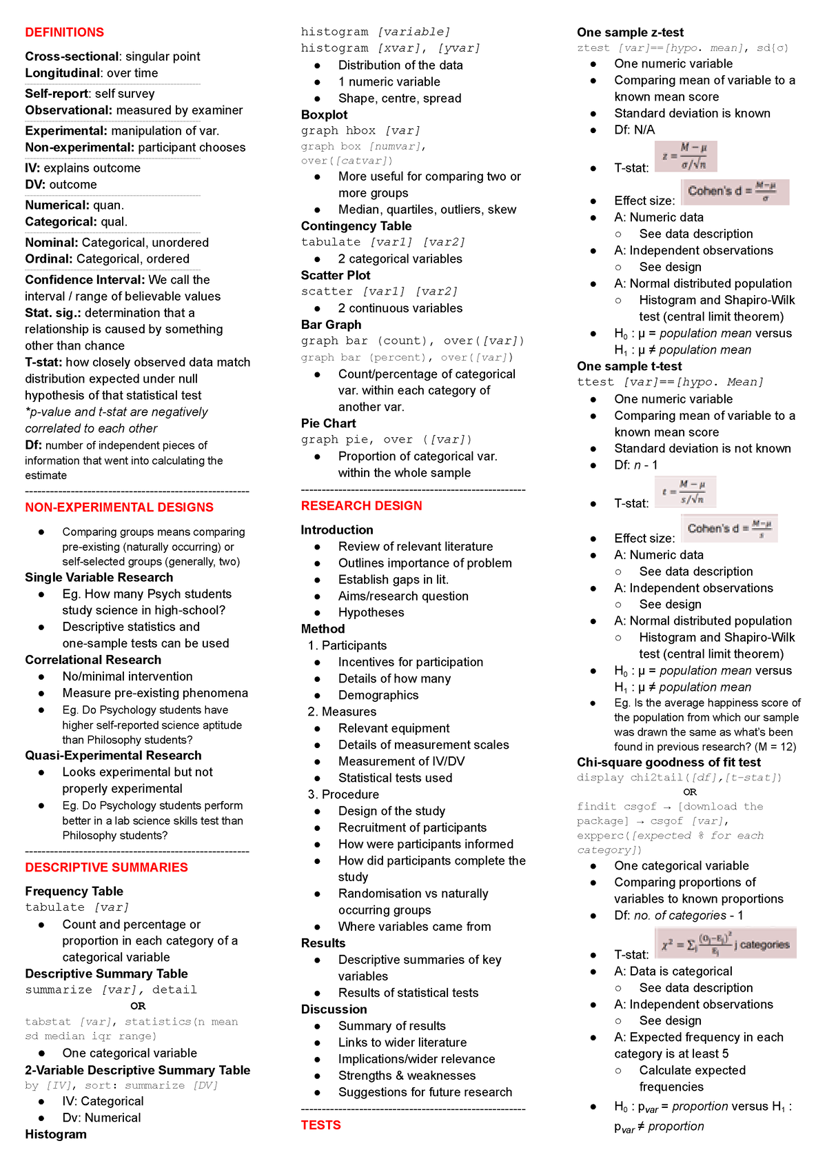 Cheat Sheet Google Docs DEFINITIONS Crosssectional singular point