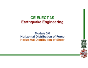 CE+ Elect+3S+Module+3 - CE ELECT 3S Earthquake Engineering Module 3 ...