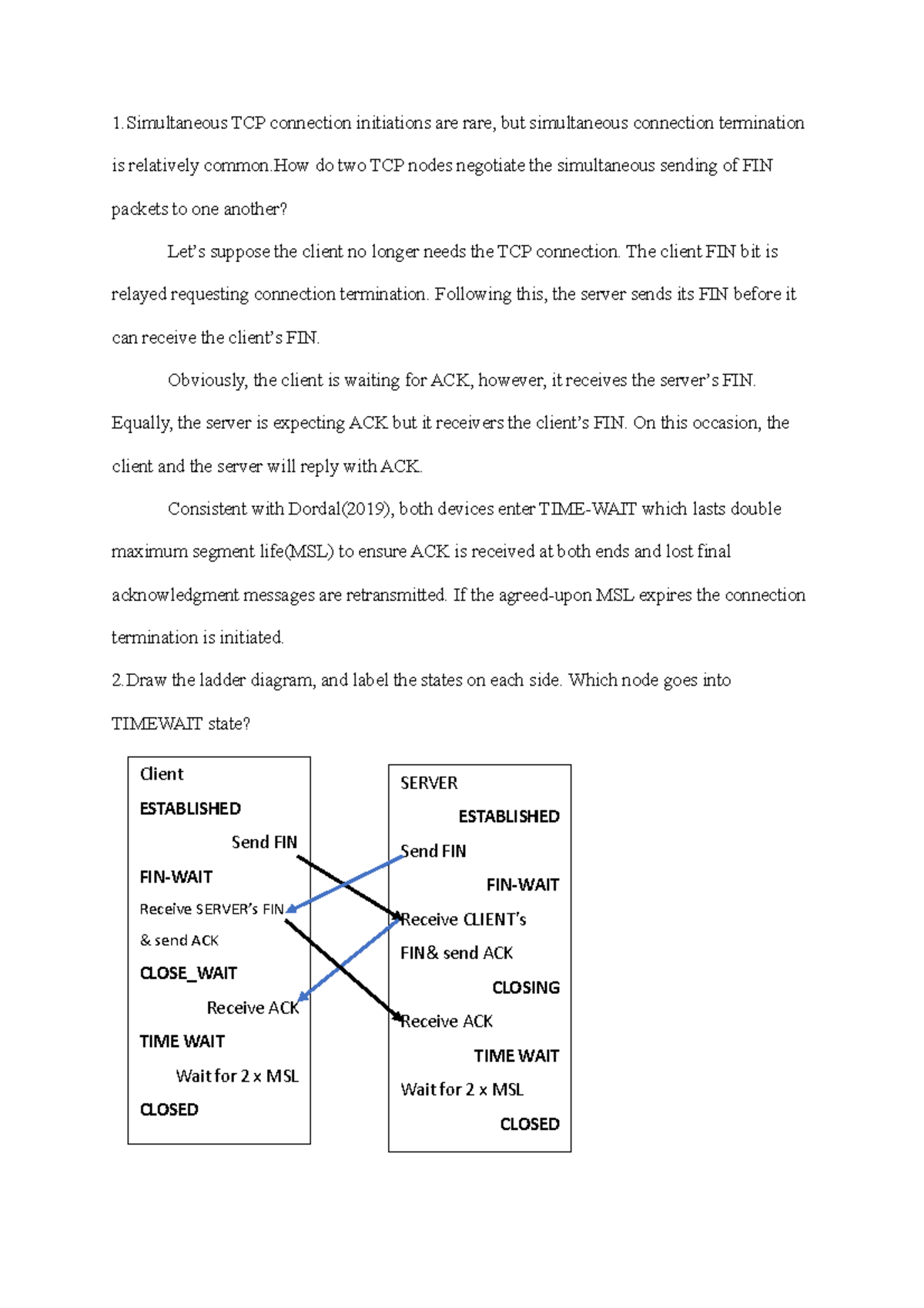 Answer networking 1 TCP connection initiations are rare, but