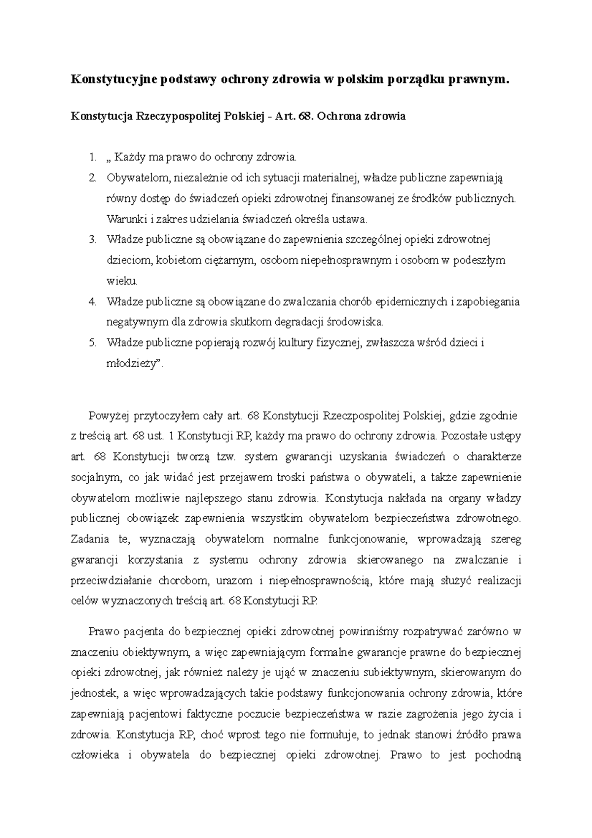 2. Konstytucyjne podstawy ochrony zdrowia - popr - Konstytucyjne ...