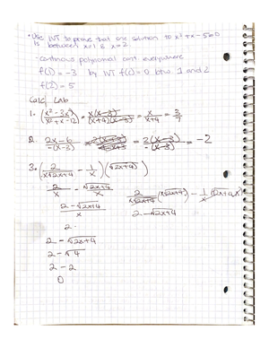 Condition - MATH 2141Q - Studocu